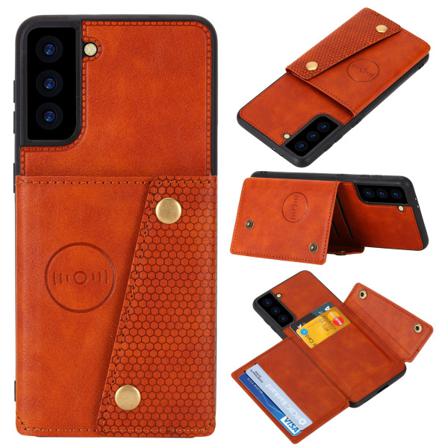 Dubbelt Spänne Pu + Case -fodral För Samsung Galaxy S22 5g