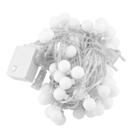 8,7M 100LED EU-stik AC220V Frostglas Kugler Form Udendørs