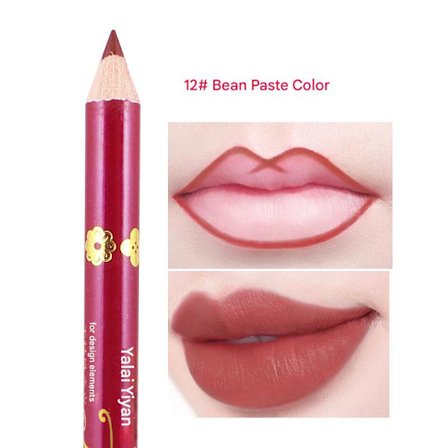 Yalaiyi Læbestift & Lip Liner 13 Farver Mat Vandtæt Langtidsholdbar Velvet Læbestift Pen