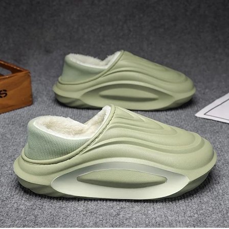 Vinterfortykkede skridsikre forede hjemmesko Letvægts EVA Indendørs Udendørs Fritidssko med blødt stof for