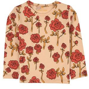 Mini Rodini Red GOTS Printed T-Shirt 116/122 cm - Tops - 116/122 cm - Red