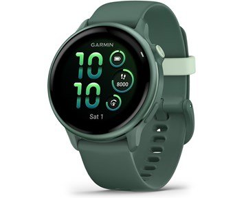 Garmin Vivoactive 6 AMOLED Smartwatch, Jasper Green/Jasper Green Metallic - Avancerad sportklocka med hälsofrämjande funktioner