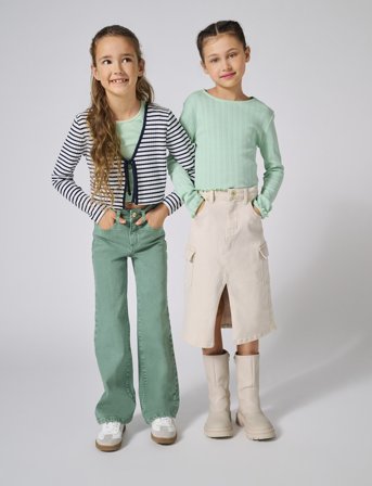 Kids Only Kognella Striped L/S Cardigan Jrs - White - 158-164