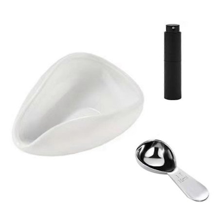 Kahvipapujen annostelukuppi-lusikka ja pullosetti, espresso-kahvi, keraaminen yhden annoksen tarjotin kahville