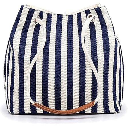Dame Canvas Sommar Tote Vesker Liten Medium Strandveske Skulderveske Daglig Arbeids Håndveske