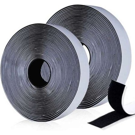 Skrape-klistremerke, selvklebende borrelåsstrimler, 10 m x 20 mm selvklebende tapestrimmel borrelås for bilderammer