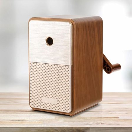 Auto-In Håndsving Blyantspidser - Justerbar Spids til Farveblyanter, Perfekt til Børn/Studerende, Brug i Klasseværelset/Hjemmet/Kontoret (Br