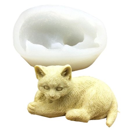 Silikone Kat Mousse Kageform Sød Dyreform DIY Sæbe Dekoreringsværktøjer