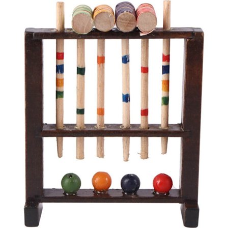 Dockhus trummar docka Miniatyr krocket set 2 2