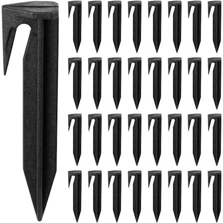 100 stk. pløkker til robotplæneklipper afgrænsningskabler, jordanker, jordspyd, jordspyd, kroge til robotplæneklippere, afgrænsningskabel, 