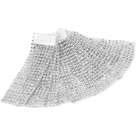 (50 kpl hopeaa) Serviettirenkaat Pöytäserviettirenkaat Timanttirenkaan käärenauha tarranauhalla Deco joulujuhliin häihin