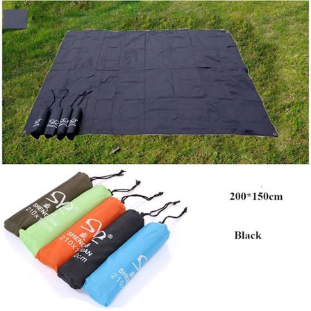 Teltgulv Tarp Picnicmåtte SORT 200X150CM