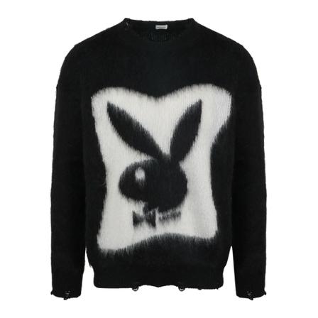 Saint Laurent, Round-neck Knitwear Czarny, Mężczyzna, Rozmiar: M