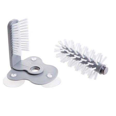 1 stk. Sugeskål Væg Doven Kopbørste Kreativ Roterende Dobbelt Børstehoved Rengøring Bærbar Køkken Glas Kop Rengøringsbørste