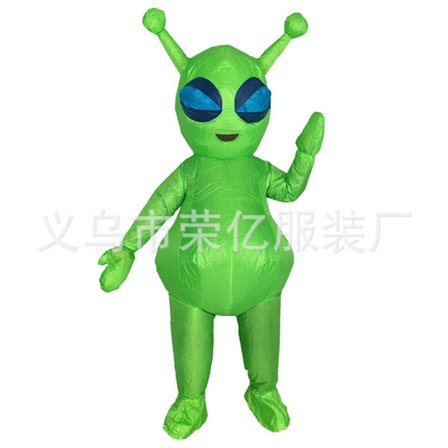 Uppblåsbar Alien Kostym - UFO Alien som Bär Mänsklig Cosplay Outfit med Kappa för Fest*Tentakel Alien*Vuxna 150-190cm Tentakel Alien