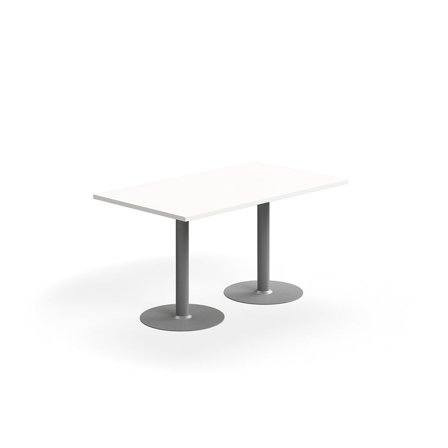 Table VERTICUS, 1400x800x720 mm, white/silver