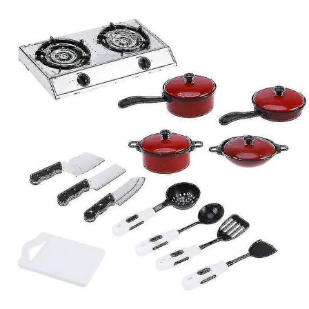 Barnens Lekkök Leksak Köksredskap Grytor Mat Rätter Rolig Köksutrustning