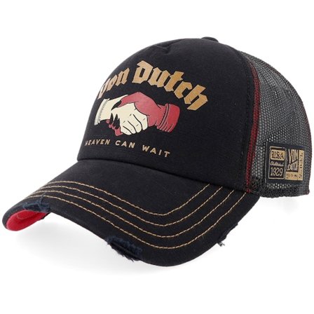 Von Dutch - Nero trucker Cappellino - Screen Print Black/Red A-frame Trucker @ Hatstore