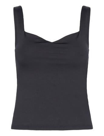 Knit Strap Top Black Mango