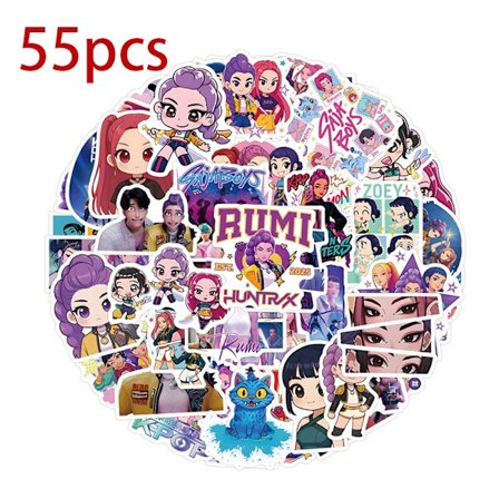 K-POP Demon Hunters -tarrat – 55-110 kpl vedenpitävää vinyyliä lapsille, koristele tietokoneita ja lahjoja