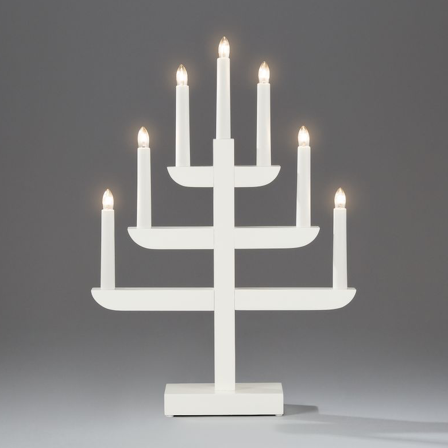 Konstsmide 2540-210 Kynttelikkö valkoinen, 7 kynttilää, Valaistus