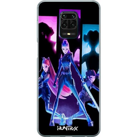 Kompatibelt Mobildeksel til Xiaomi Xiaomi Redmi Note 9 Pro Futuristisk jente gruppe illustrasjon med neonlys og sterke farger i sci-fi estetikk