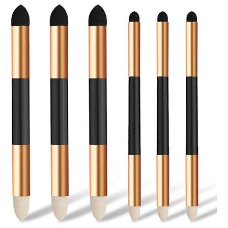 6 st Konstnär Blandningssvamp Penna, 2 Storlekar Dubbeländad Detalj Blandningsstubbe Penna Skisspenna Borste