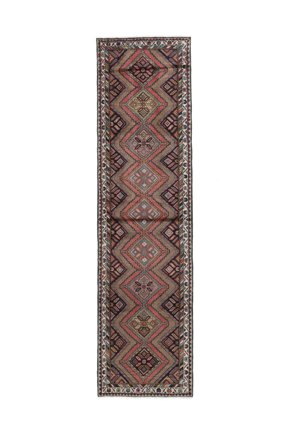 Hamadan Rug Oriental Runner Black/Dark Red (Wool, Persia)