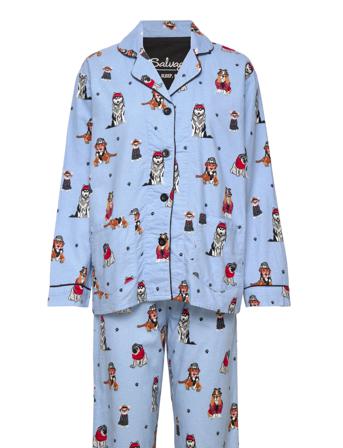 L/S Pyjama Pyjamas Nattøj Blå PJ Salvage