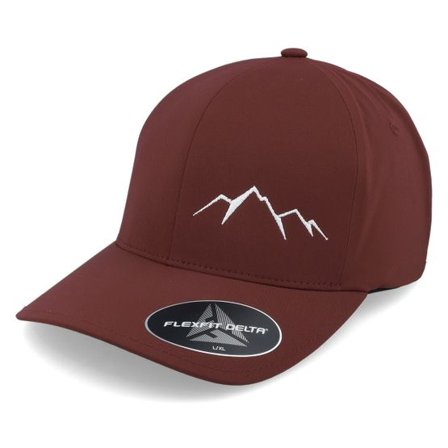 Wild Spirit - Röd flexfit Keps - Small Mountain Delta Maroon Flexfit @ Hatstore