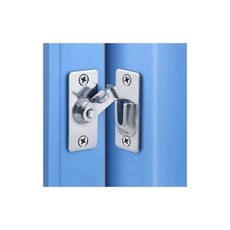 Dørlås, 90-graders skydedørlås, rustfrit stål, foldbar lås med glidende hjørnesikkerhedsdør