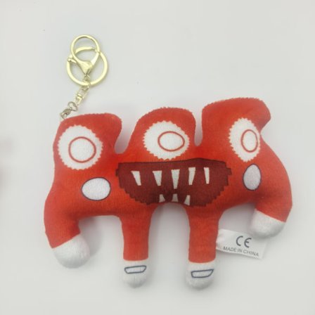 Plyslegetøj Rygsæk Vedhæng – Kort Plys Menneskefigur, PP Bomuldsfyld, Dekorativ Nøglering til Unge, 12 cm