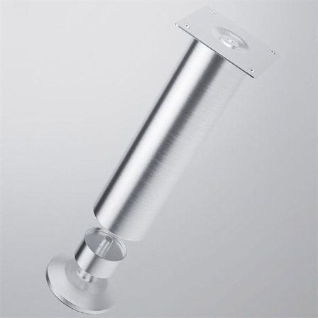 Justerbart möbelben i rostfritt stål, 70 x 200 mm