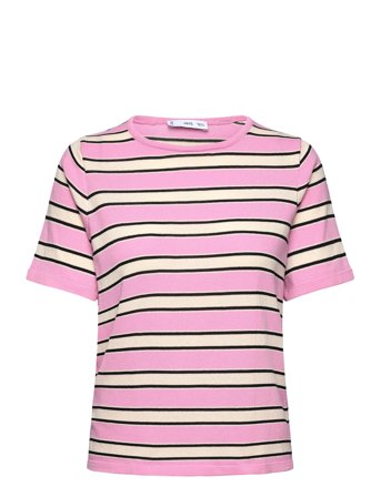 Mango | Short-Sleeved Sweater With Combined Stripes | S