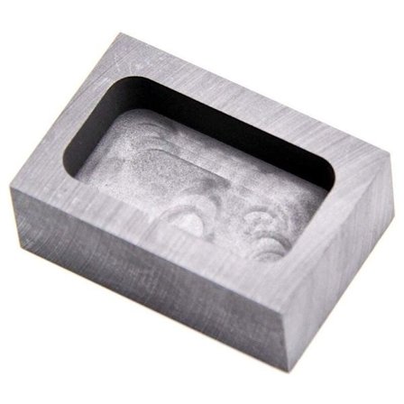 Grafittstøpeform, høy renhet raffineringsgrafitt, støpeform for metaller sølv gull 45X24X10Mm 150G gull