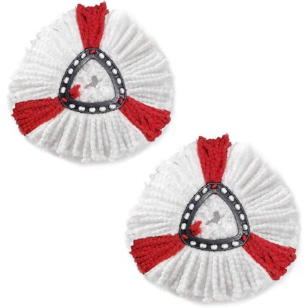 Mop Hoved Udskiftning 2 Pakke Kompatibel med Spin Mop Power Refill Nem Rengøring