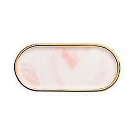 Forgyldt Oval Keramik Marmorbakke Opbevaring Smykker