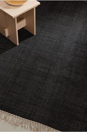 Jotex - Bomullsteppe Akryl/Bomull/Polyester/Viskose Svart LONE - Kjøp Bomulls- & filleryer hos Jotex