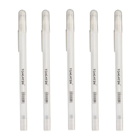 5 STK 0,8 mm Hvid Pen Sketch Fine Liner Pen Superior High Light