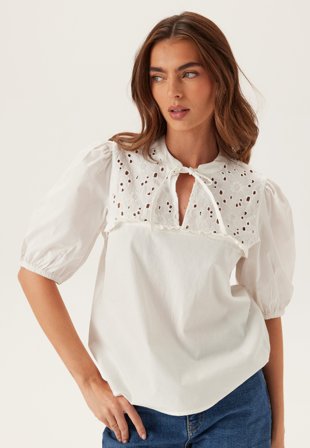 BUBBLEROOM - Broderie Anglaise Blouse - White