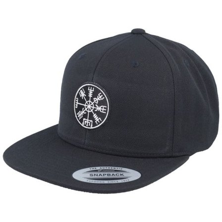 Vikings - Svart snapback Keps - "Vegvisir Rungalder Patch Black Snapback " @ Hatstore