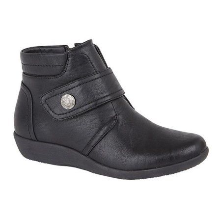 Boulevard Dam/Dam Wide Fit Ankle Boots 6 UK Svart