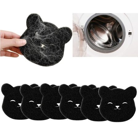 6 stk. Vaskesvampesæt Fjerner dyrehår Genanvendelig og højeffektiv katte- og hundehårsfjerner til vaskemaskiner og tørretumblere fnug og