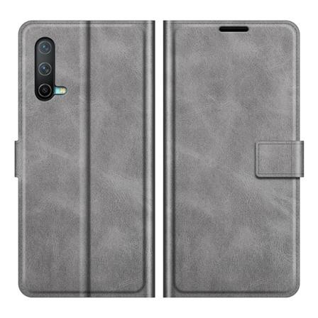 Oneplus Nord Ce 5g - Solid Läder Fodral - Grå