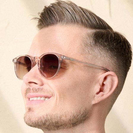 Runde Brune New Depp Hornbriller/Solbriller for menn - Retro solbriller