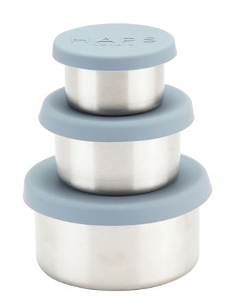 Steel Trio Home Meal Time Lunch Boxes Sølv Haps Nordic