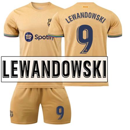 2223 Barcelona Borta Fotbollströja Nr 9 Lewandowski Jersey Without Socks 16(90-100cm)