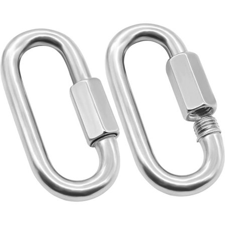 2-pak M8 5/16 tommers kraftige hurtigkarabinkrok 600 kg kapasitet