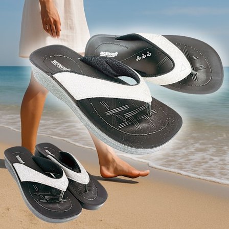 Sandaler Aerosoft - Modell 3801 i vitt & silver