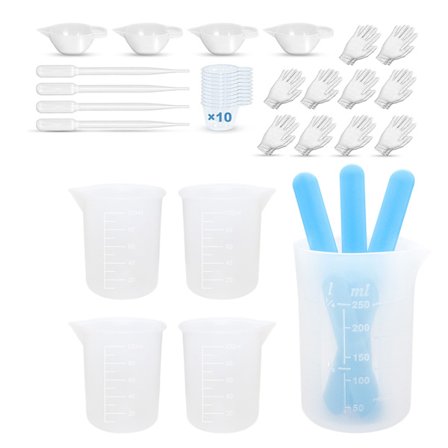 Silikonmätkoppssats 250+100ml silikonmätkopp